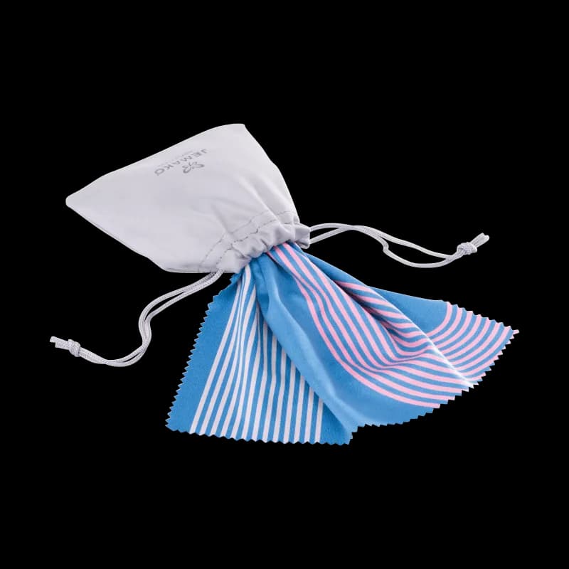 Brillentuch 17 x 20 cm mit Beutel, Design „Flow“